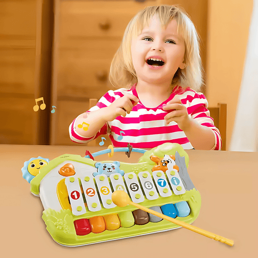 2 - in - 1 Music Forest Piano Toy – 8 - Key Educational Keyboard - Twisoo