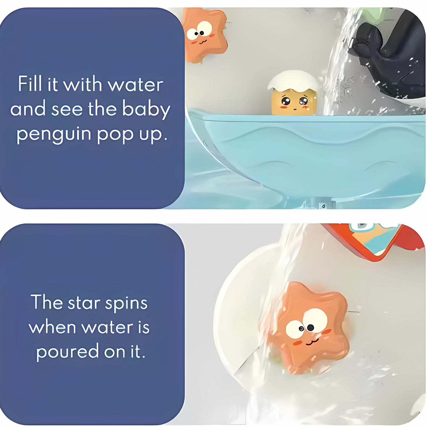 Twisoo Animal Wall Water Bath Shower Toy Set for Toddlers