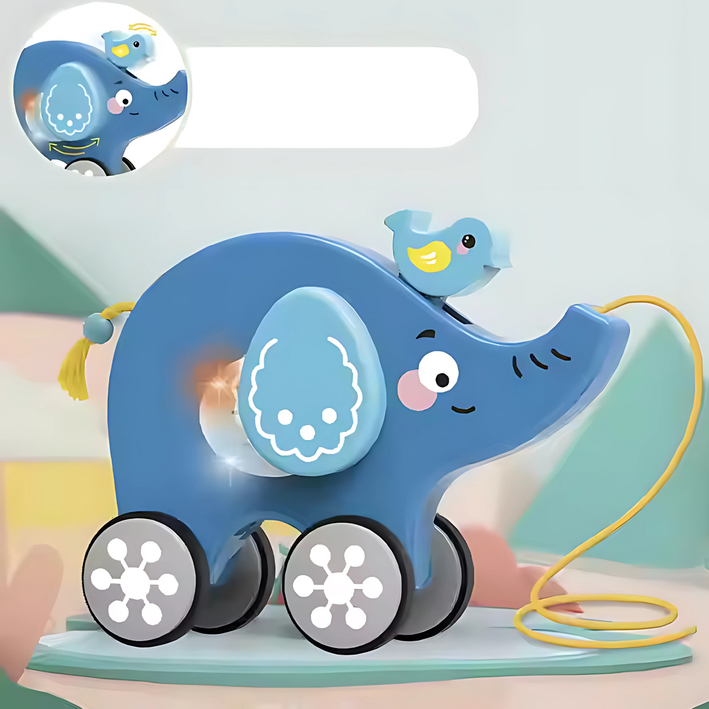 Twisoo Pull String Animal Car Toy – Educational Baby Push & Pull Toy