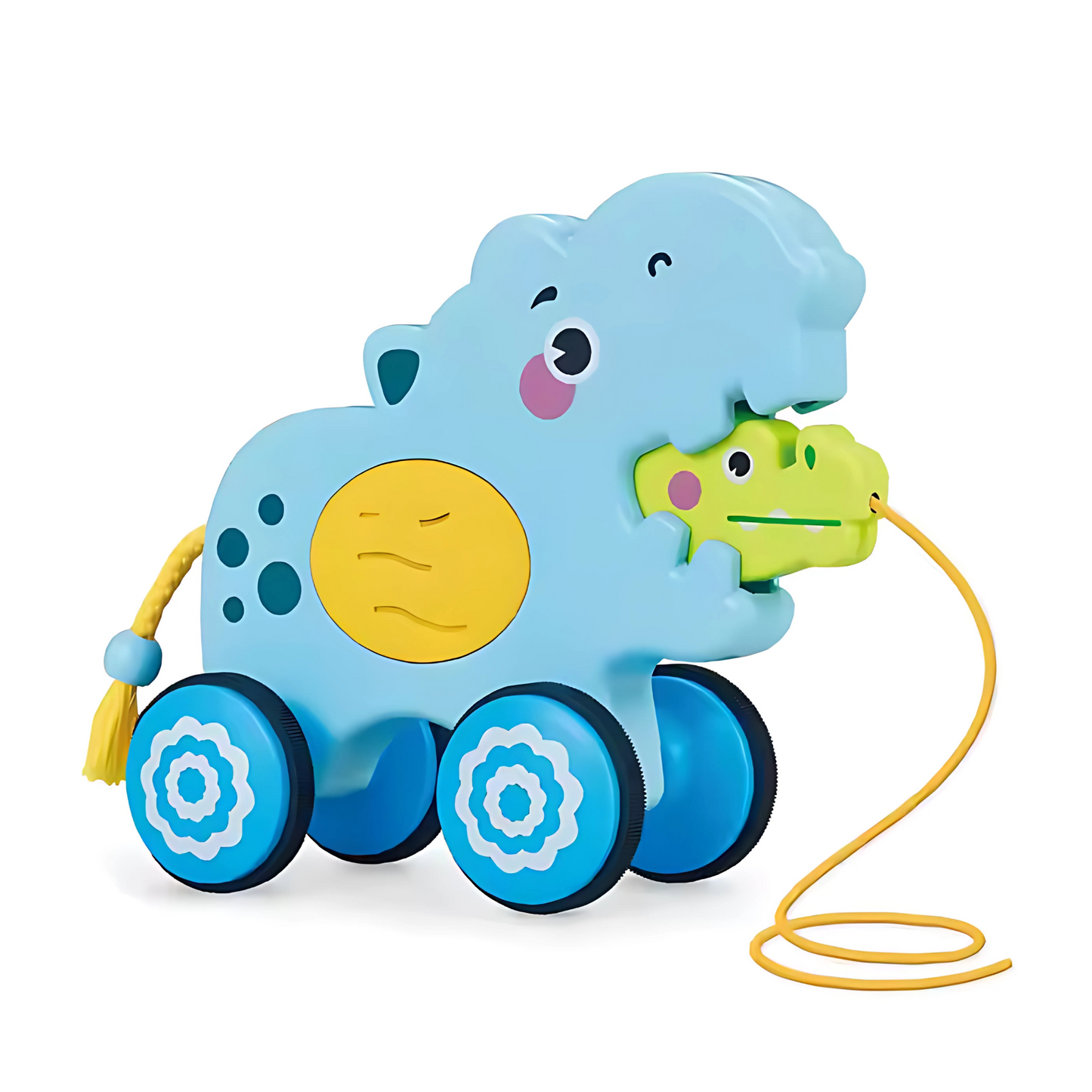 Twisoo Pull String Animal Car Toy – Educational Baby Push & Pull Toy
