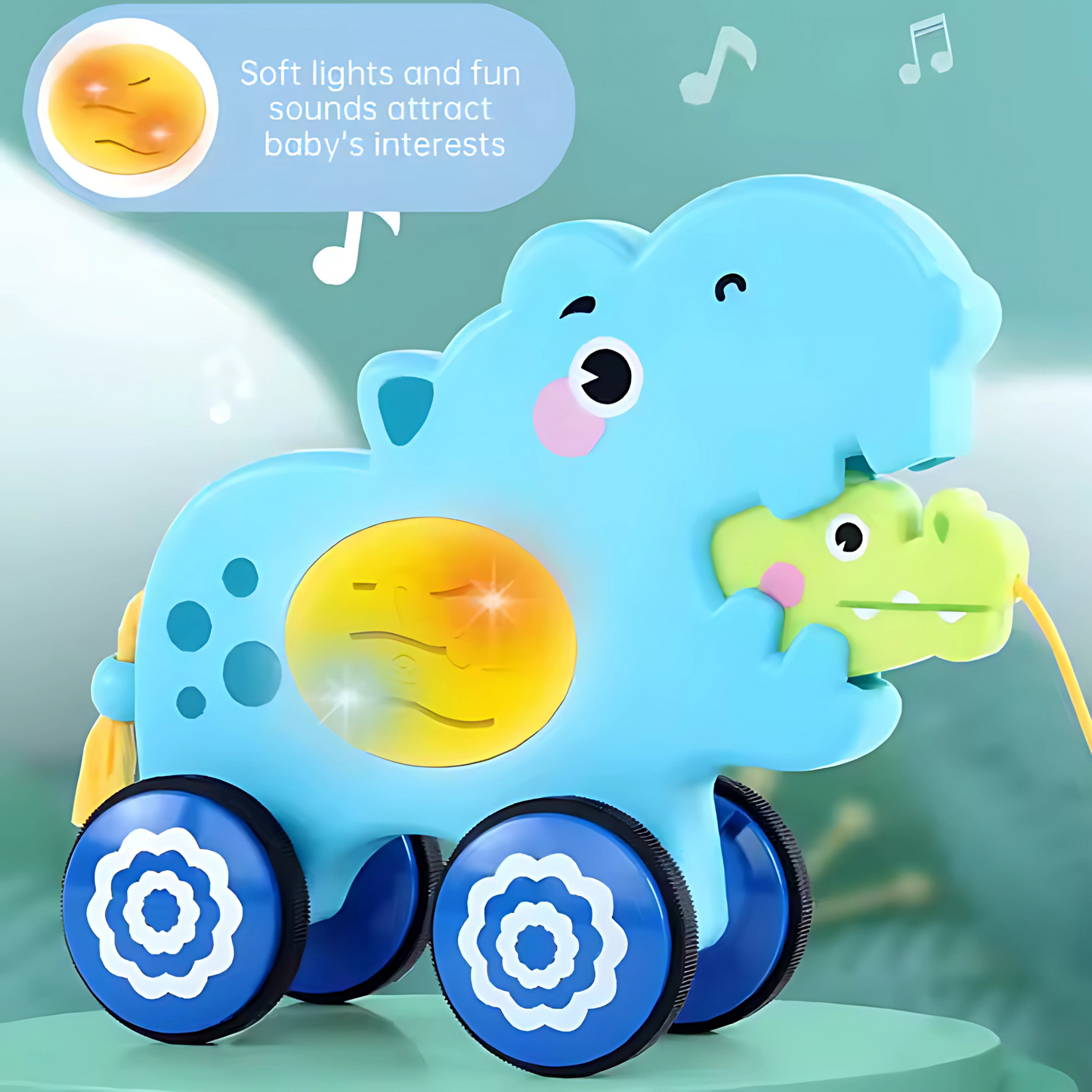 Twisoo Pull String Animal Car Toy – Educational Baby Push & Pull Toy