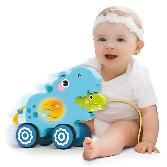 Twisoo Pull String Animal Car Toy – Educational Baby Push & Pull Toy