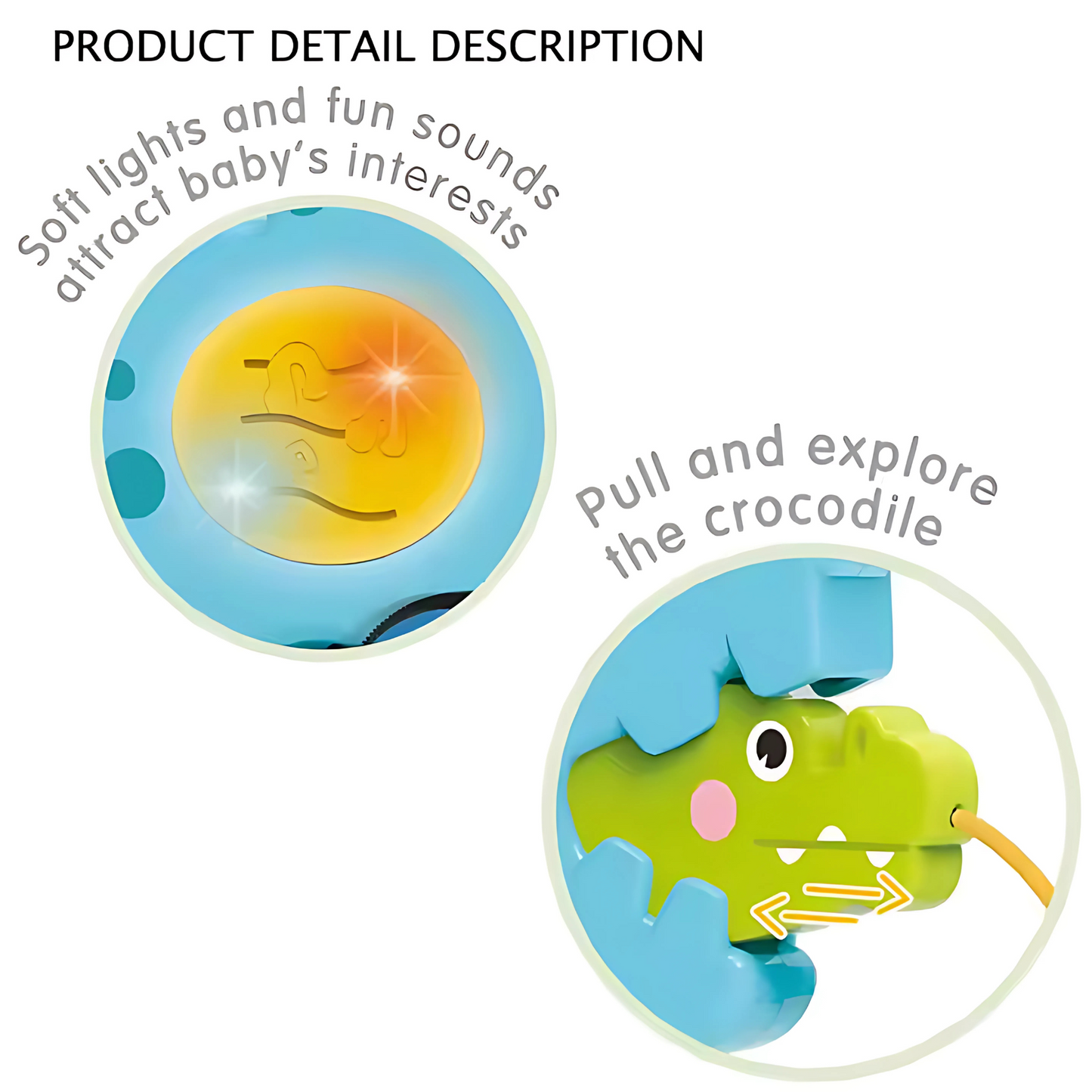 Twisoo Pull String Animal Car Toy – Educational Baby Push & Pull Toy