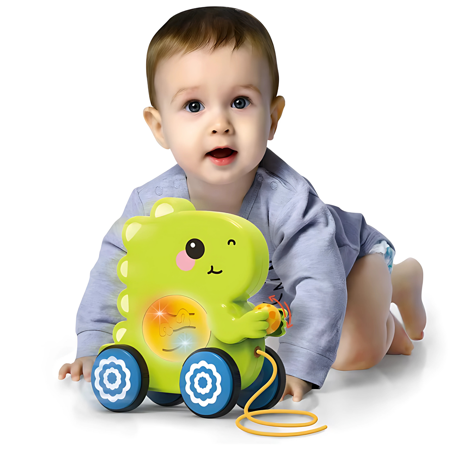 Twisoo Pull String Animal Car Toy – Educational Baby Push & Pull Toy