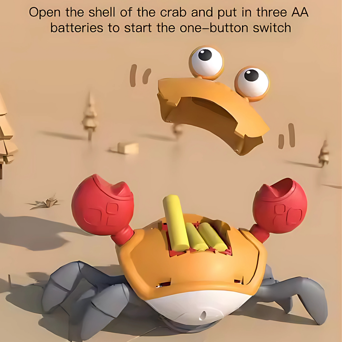 Twisoo Manual Crab Bath Toy for Land & Water