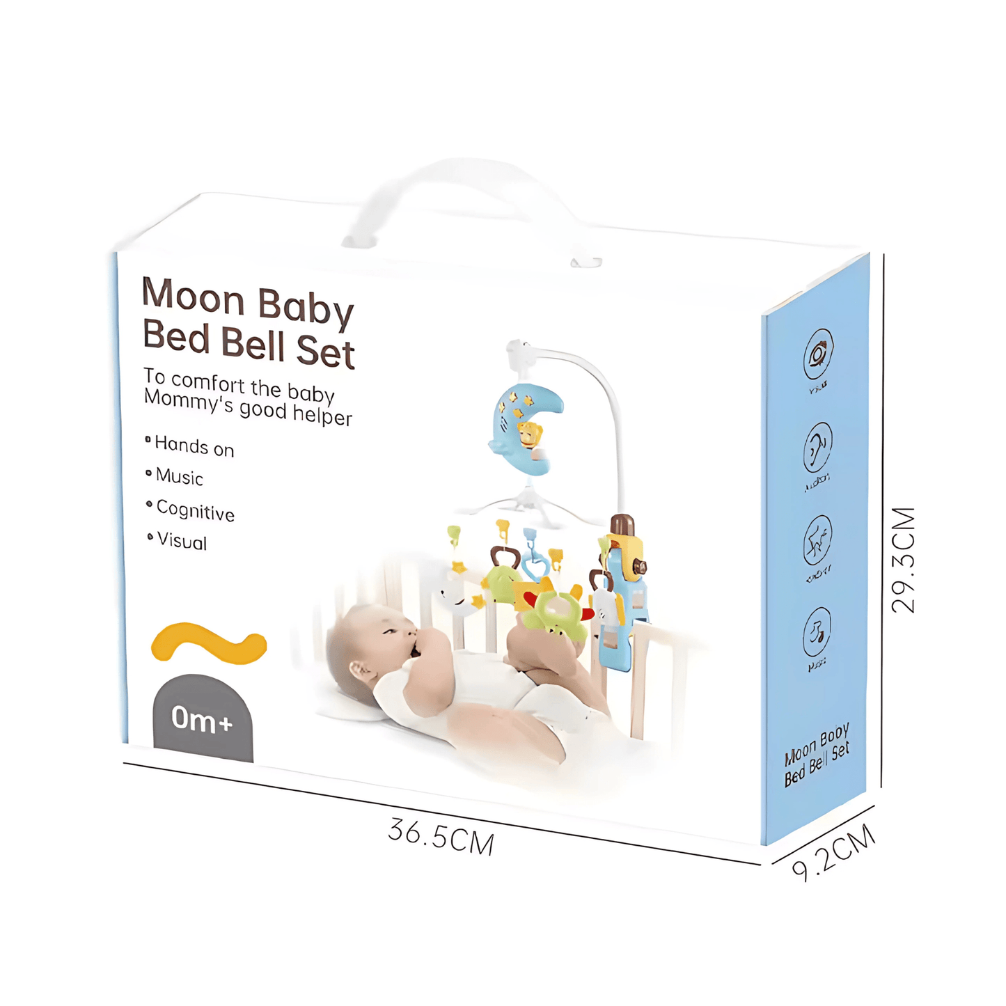 Baby Crib Mobile with Music & Remote – 360° Rotating Hanging Rattle Toy - Twisoo