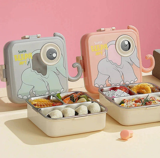 Elephant Eye - Spill Free Steel Lunch Box for Kids - Twisoo