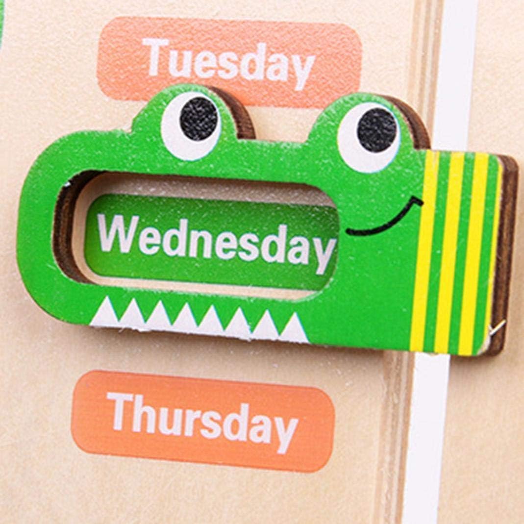 Montessori Wooden Calendar Clock Board for Kids – Multi-Functional Toy