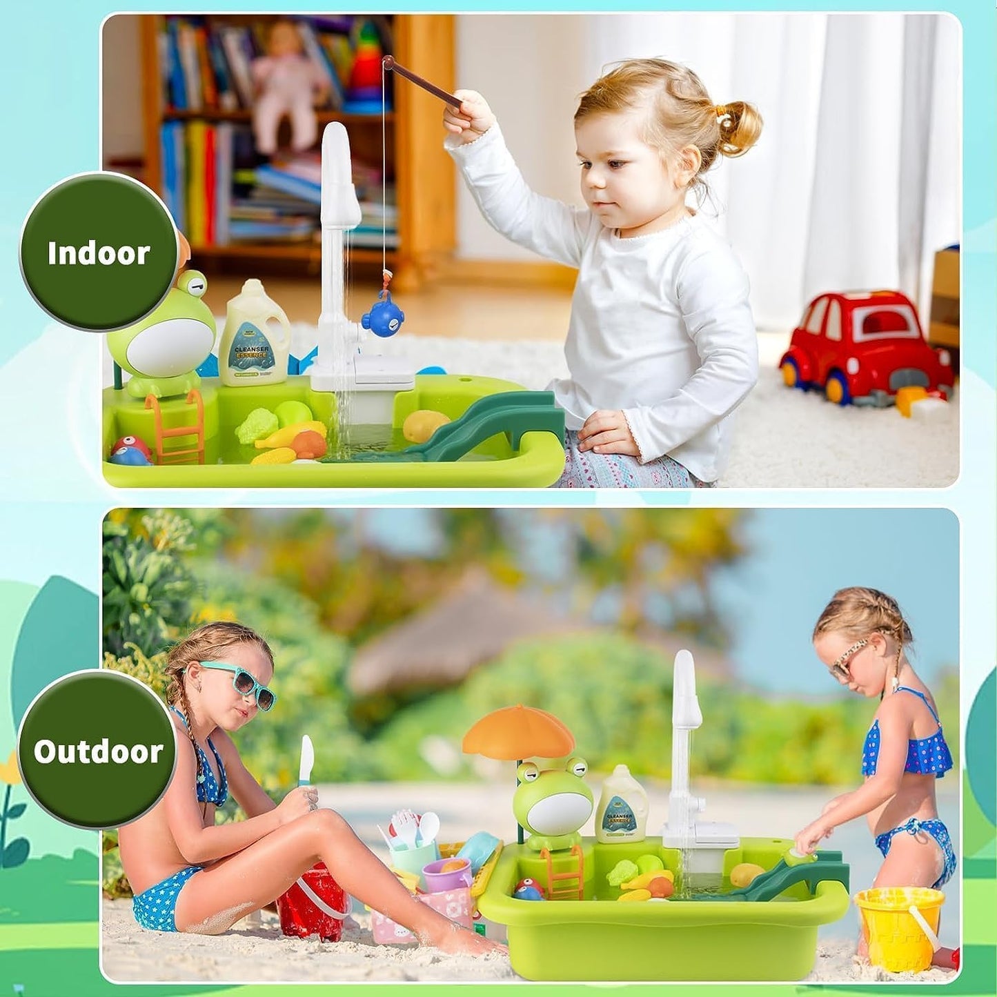 Upgraded Kitchen Sink Toy - Pretend Play Set for Children