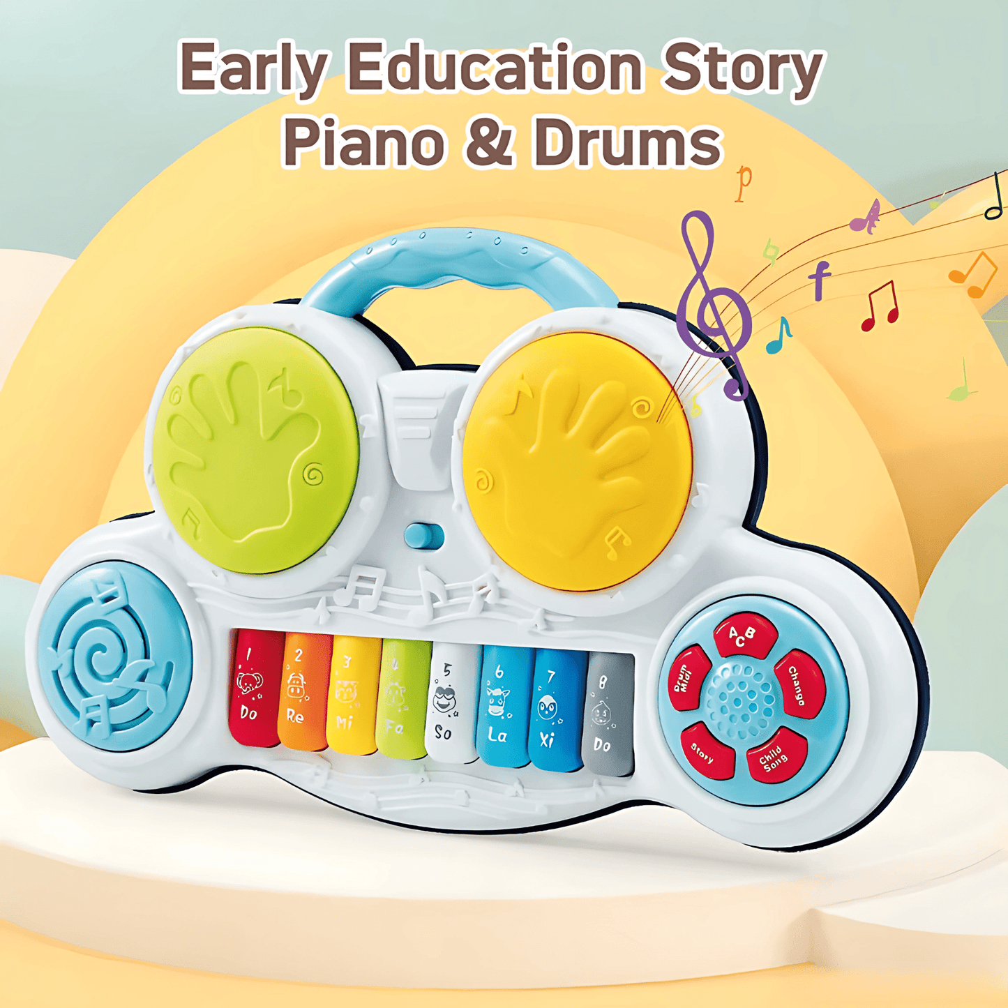Twisoo 2 - in - 1 Music Forest Piano Toy – 8 - Key(Piano&Drum) - Twisoo