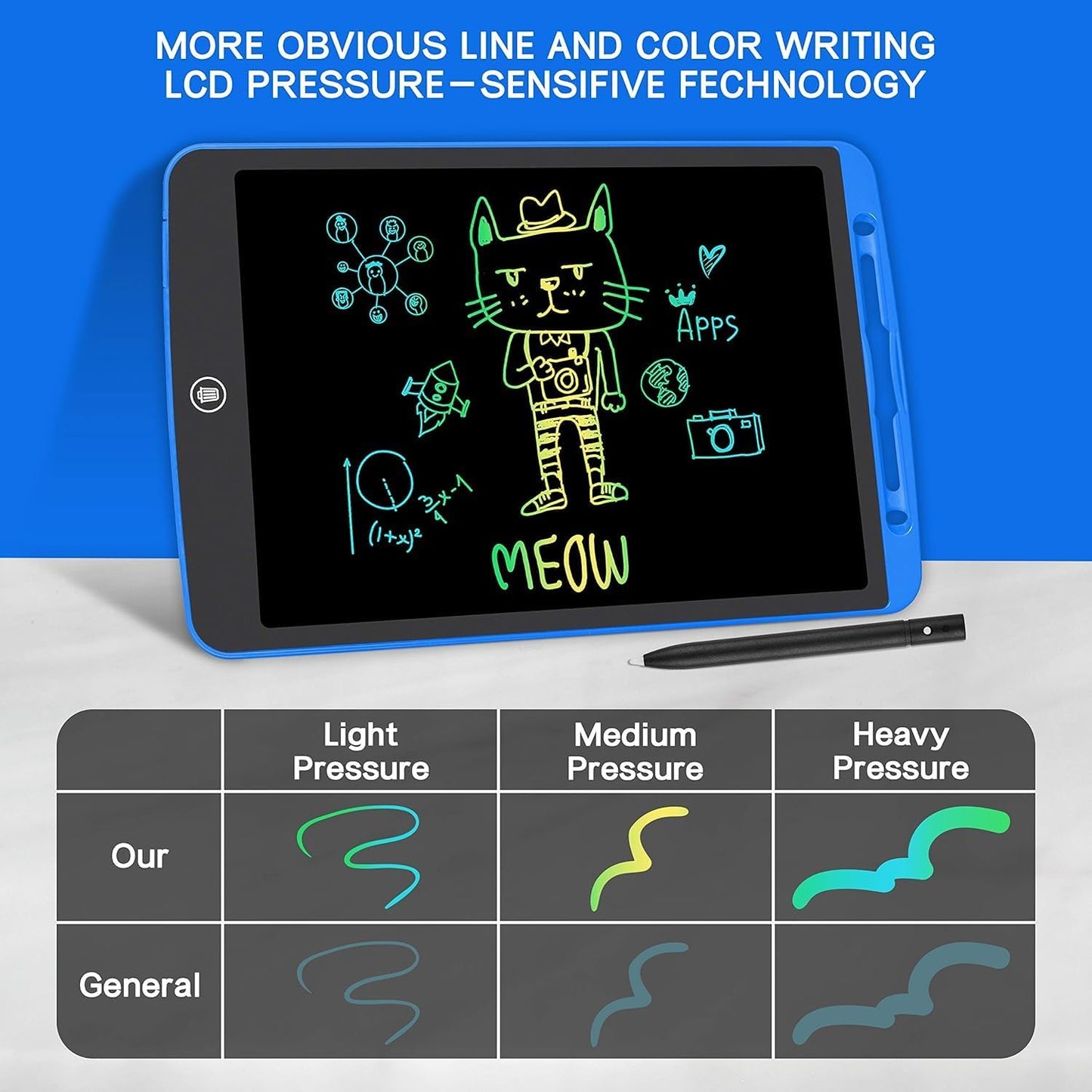 LCD Writing Tablet 10 Inch & 12 Inch Digital Drawing Board for Kids