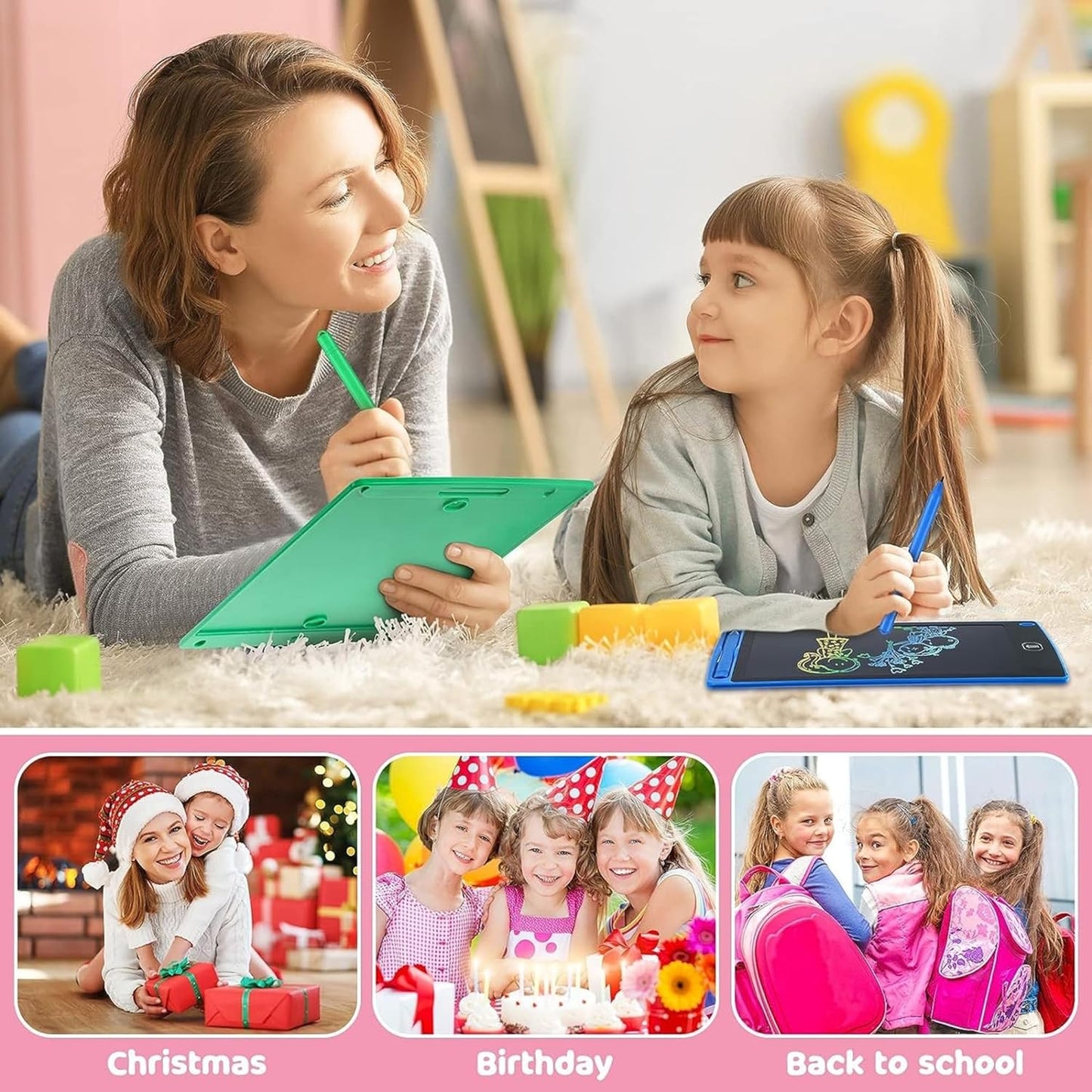 LCD Writing Tablet 10 Inch & 12 Inch Digital Drawing Board for Kids