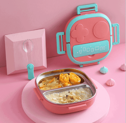 304 Portable - Stainless Steel Lunch Box with 3 Compartment for Kids - Twisoo