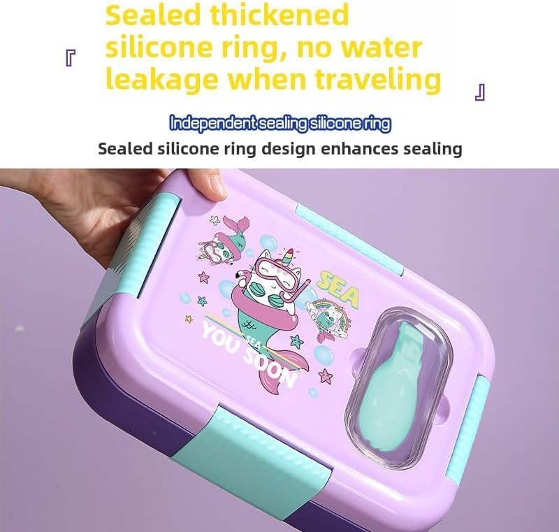 Stainless Steel School Lunch Box for Kids – 3 Compartment, 600ml