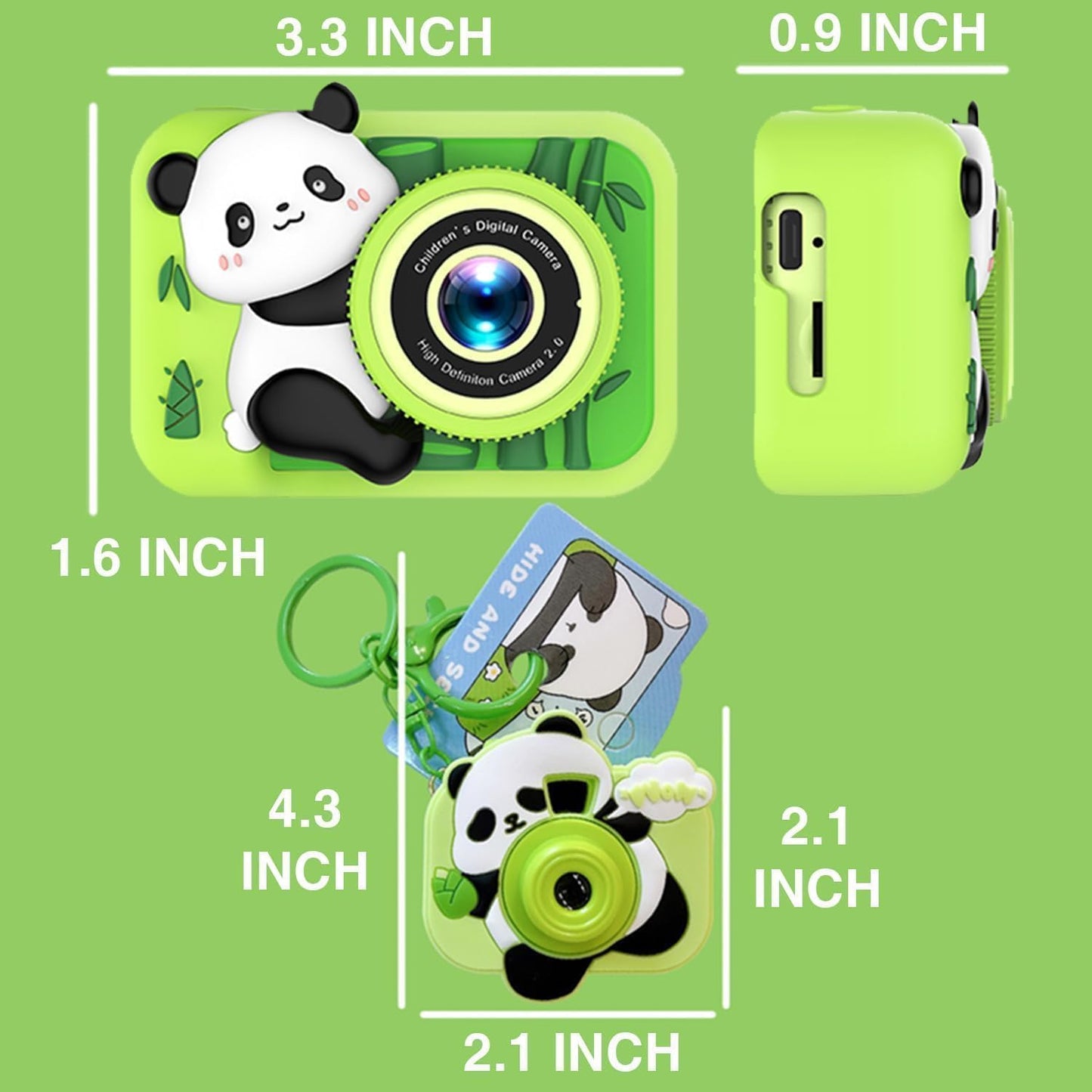 Dual HD 1080P Kids Camera Toy with Video Recording and Games