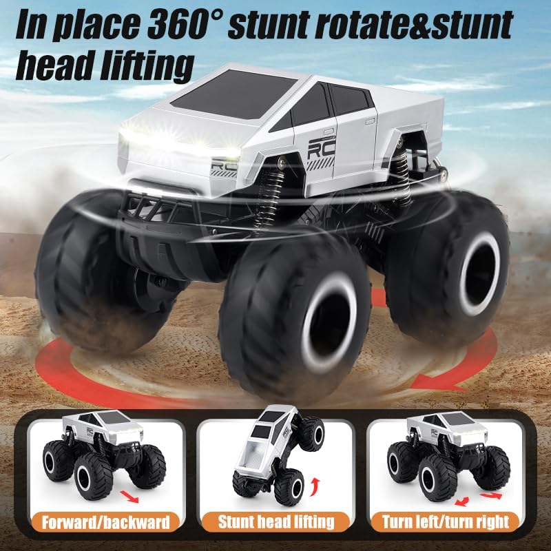 Remote Control Car with Big Wheels, 360° Rotation