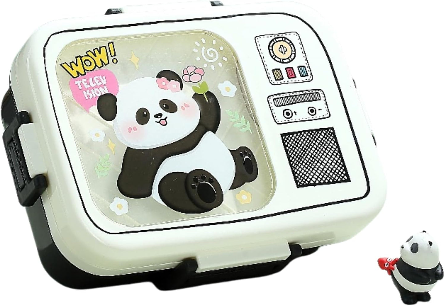 Dual Layer Bento Lunch Box with 3 Compartments