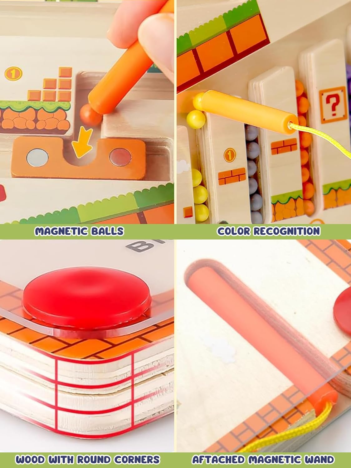 Twisoo Montessori Magnetic Color & Number Maze Board – 2-in-1 for Toddlers