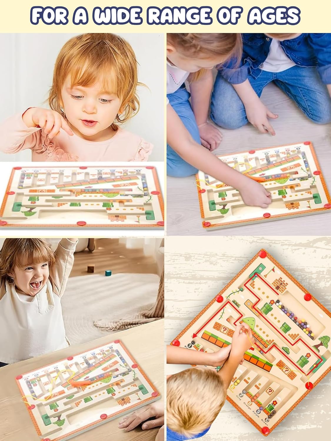Twisoo Montessori Magnetic Color & Number Maze Board – 2-in-1 for Toddlers