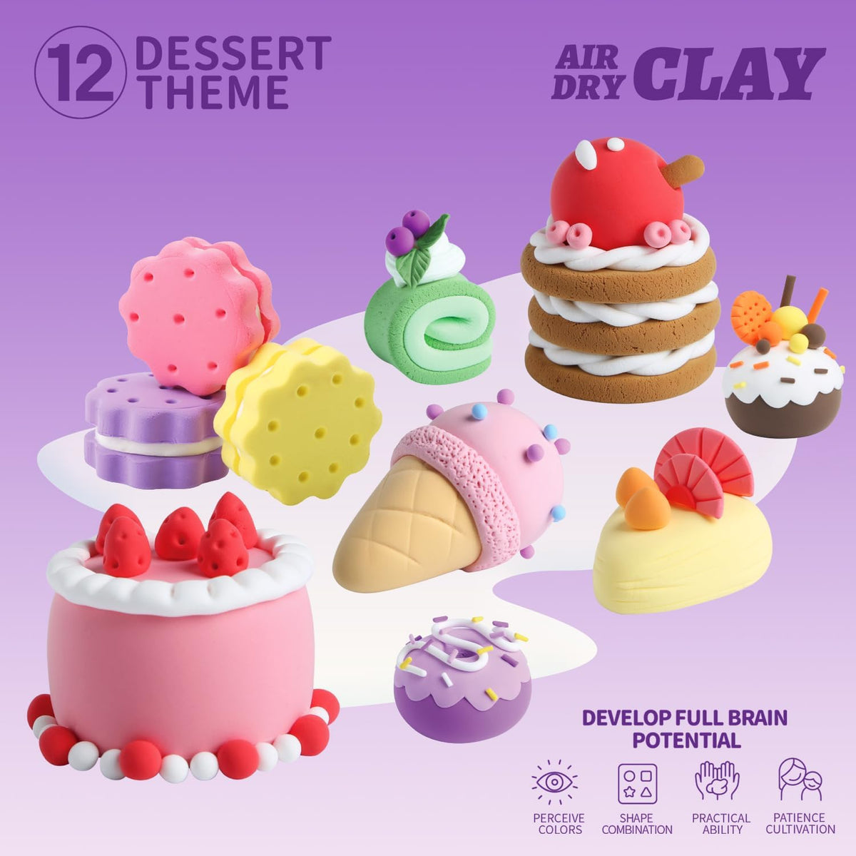 LOUFOR Air Dry Clay Kits - Modeling Clay for Kids