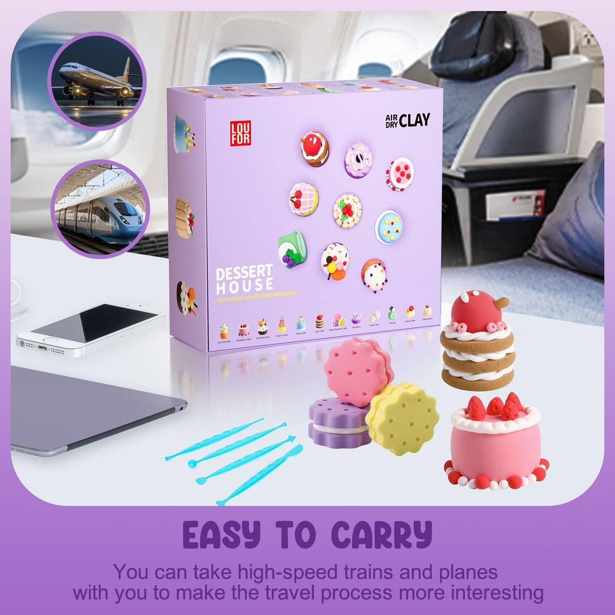 LOUFOR Air Dry Clay Kits - Modeling Clay for Kids