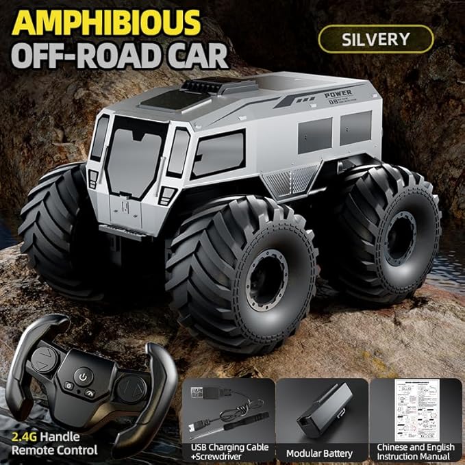 Off-Road All-Terrain Remote Control Car for Kids -Waterproof Stunt Vehicle
