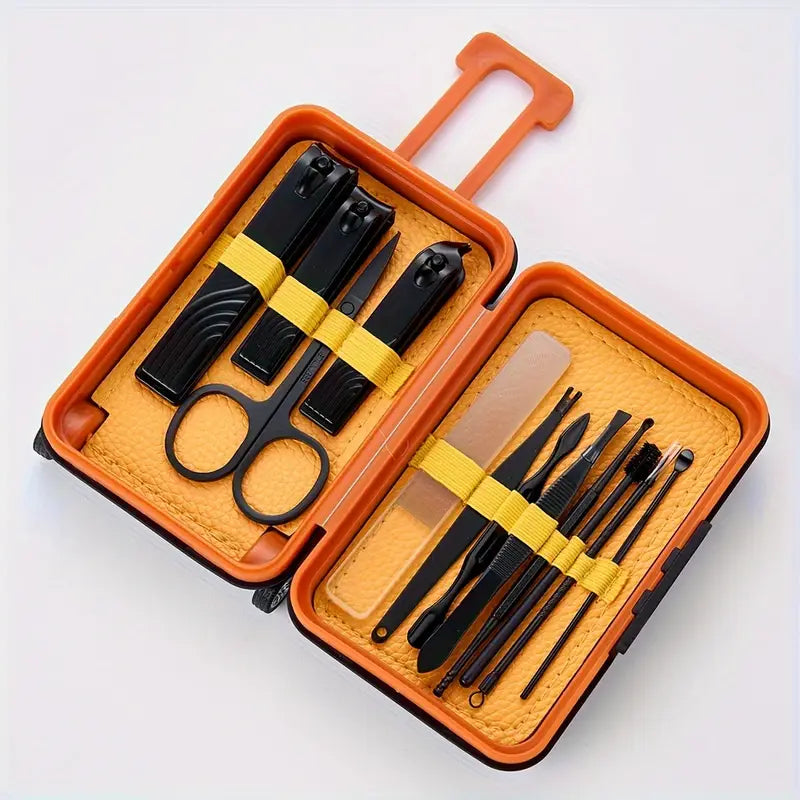 12-in-1 Stainless Steel Manicure Set – Portable Nail Clippers &amp; Beauty Tools Kit
