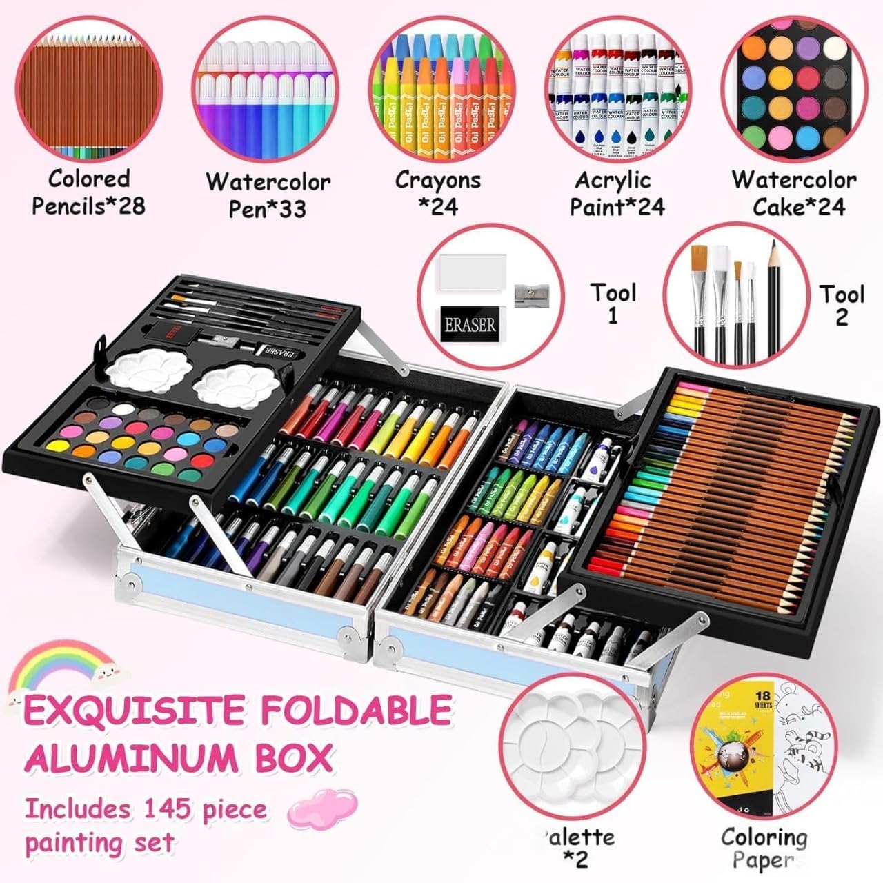 Premium Deluxe Art Set with Aluminum Case