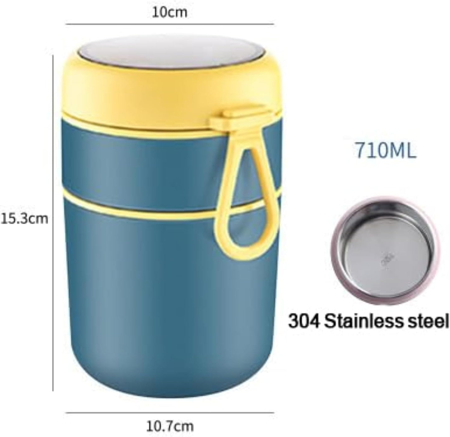 Double Soup Bowl Insulated Lunch Container -Leak Proof Airtight Food Jar