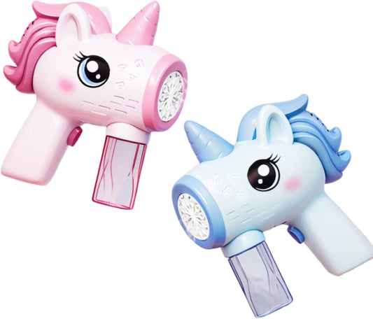 Kids Unicorn Bubble Machine Gun – Pack of 2(Blue+Pink)