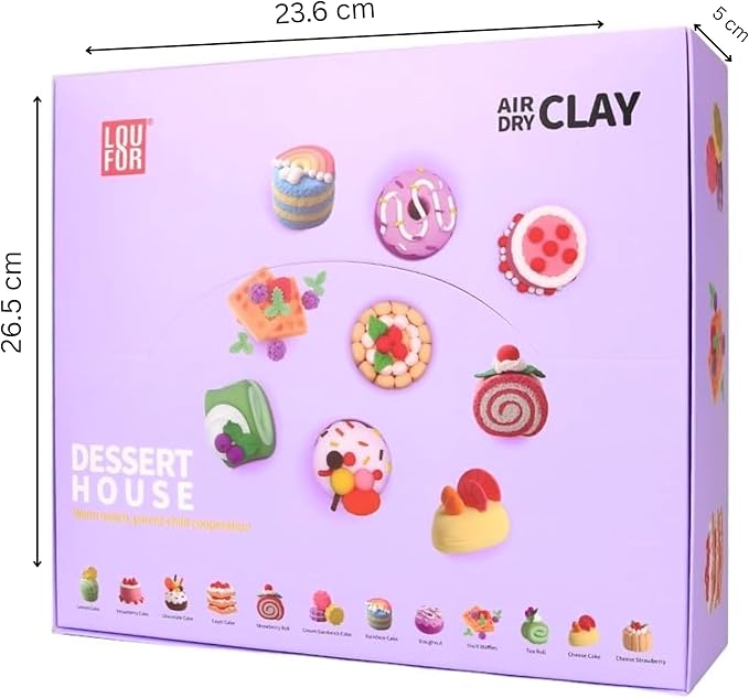Loufor Air Dry Clay Kit for Kids – 12 Colors