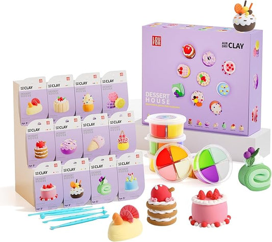 Loufor Air Dry Clay Kit for Kids – 12 Colors