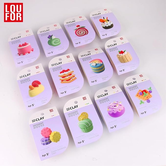 Loufor Air Dry Clay Kit for Kids – 12 Colors