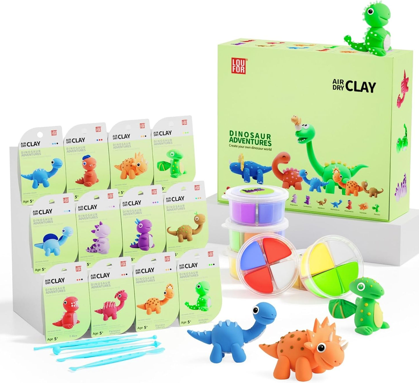 Loufor Air Dry Clay Kit for Kids – 12 Colors