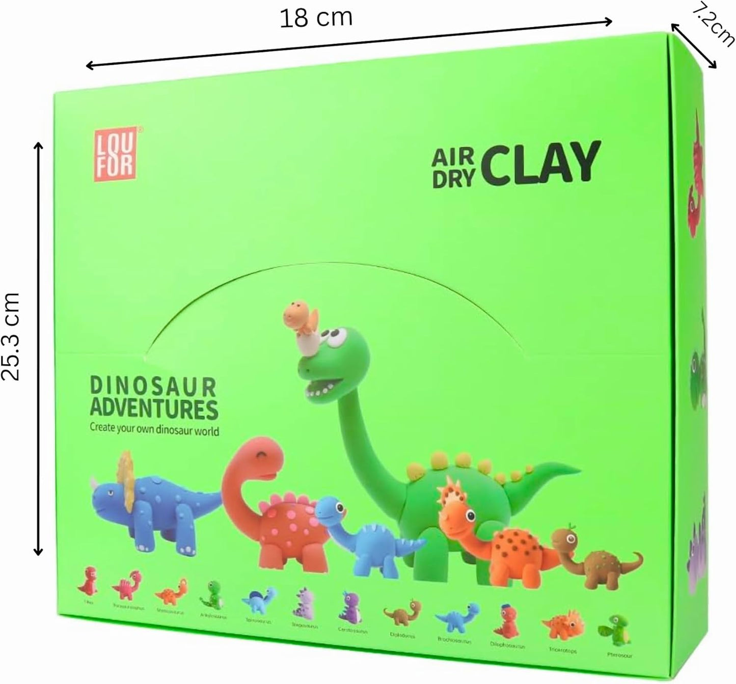 Loufor Air Dry Clay Kit for Kids – 12 Colors