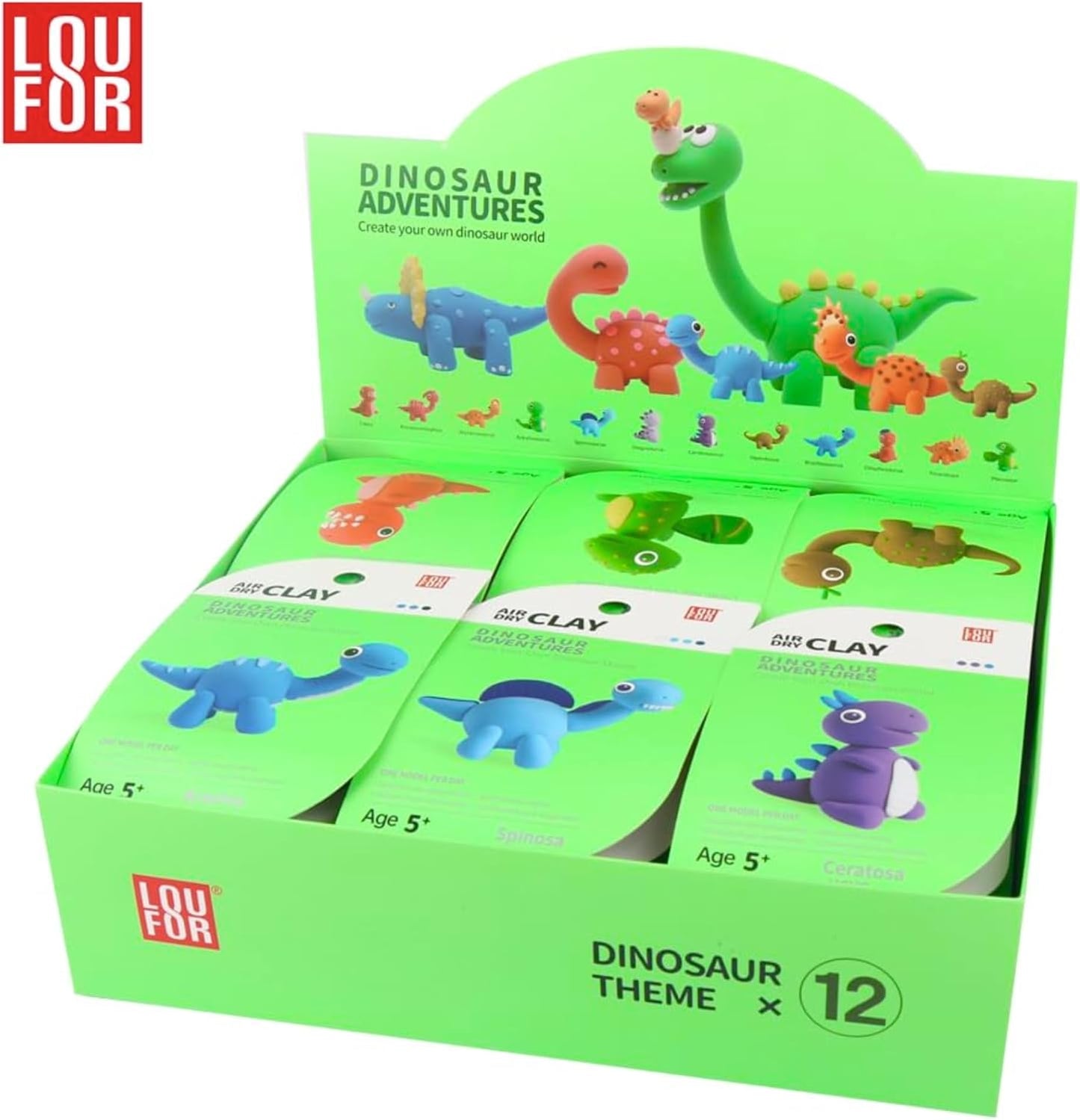 Loufor Air Dry Clay Kit for Kids – 12 Colors