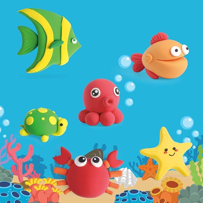 Loufor Air Dry Clay Kit for Kids – 12 Colors