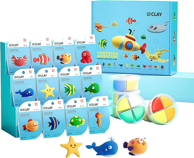 Loufor Air Dry Clay Kit for Kids – 12 Colors