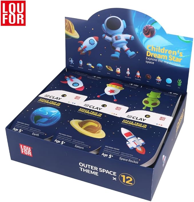 Loufor Air Dry Clay Kit for Kids – 12 Colors