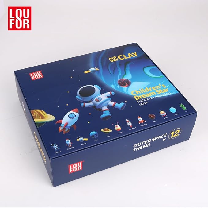 Loufor Air Dry Clay Kit for Kids – 12 Colors