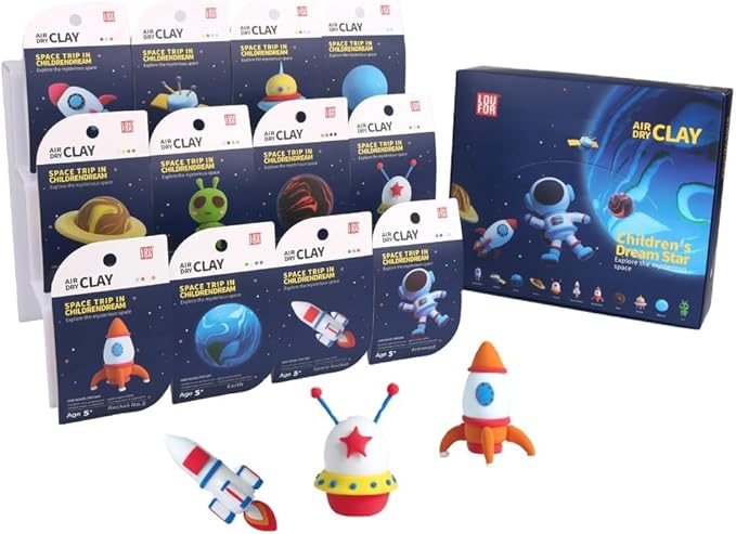 Loufor Air Dry Clay Kit for Kids – 12 Colors