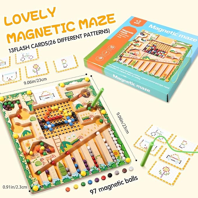 Magnetic Bead Maze Game for Kids – Free Travel Board