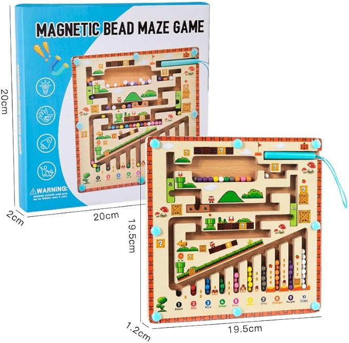 Magnetic Bead Maze Game for Kids – Free Travel Board