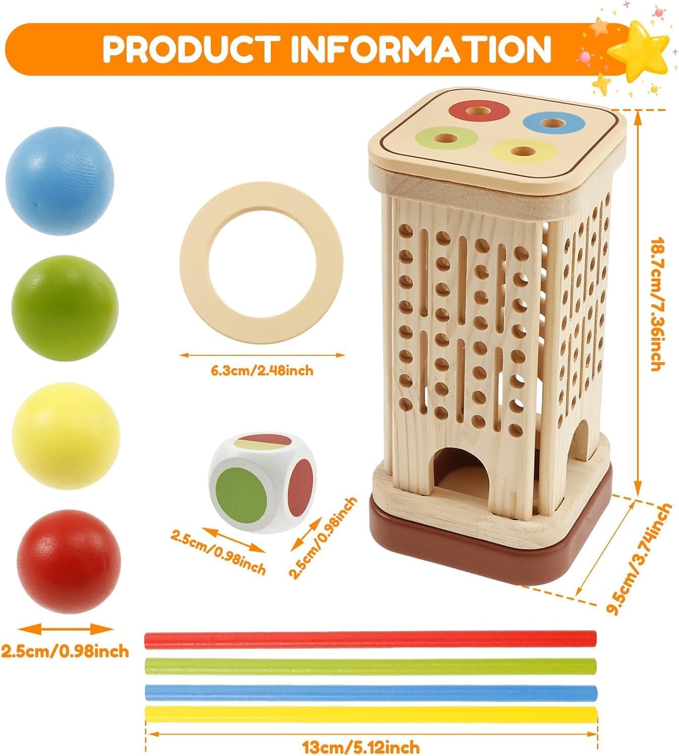Montessori Wooden Board Game for Kids –  Fine Motor Skills & Early Education