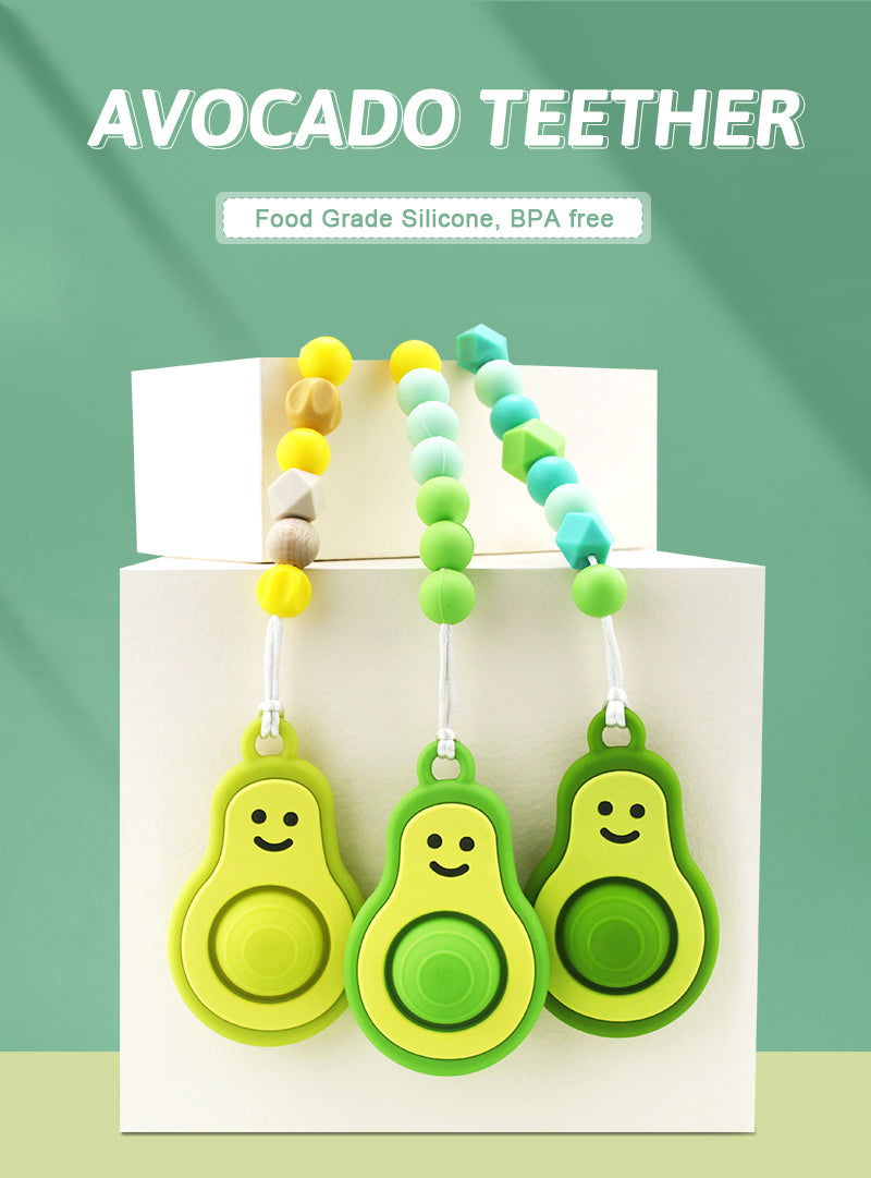 New Baby Teether- Avocado Design - Twisoo