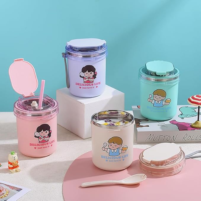 Portable Stainless Steel Soup & Breakfast Cup 500ml