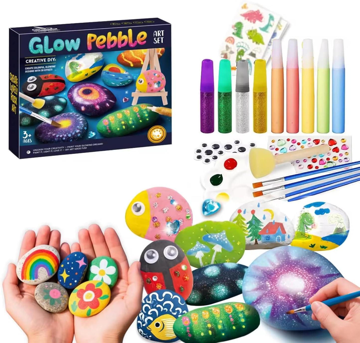 Rock Painting Kit for Kids - Art Activity Toy for Learning