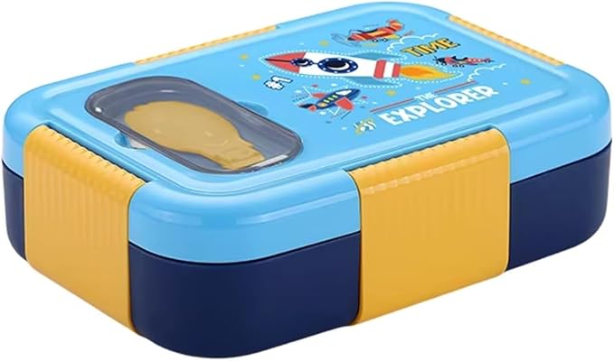 School Lunch Box for Kids Stainless Steel  – 3 Compartment, 600ml
