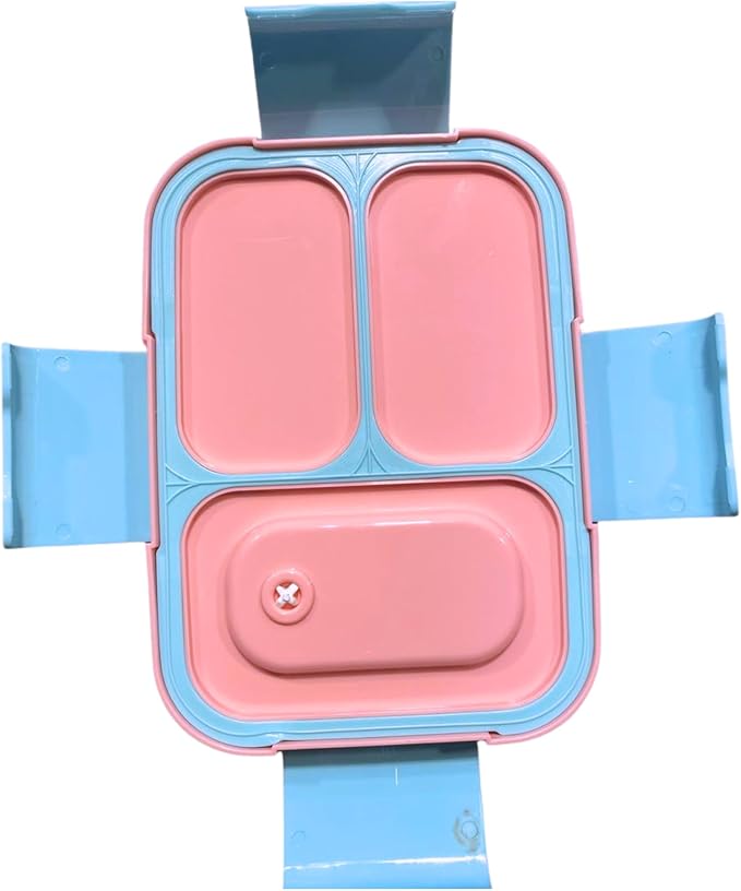 School Lunch Box for Kids Stainless Steel  – 3 Compartment, 600ml