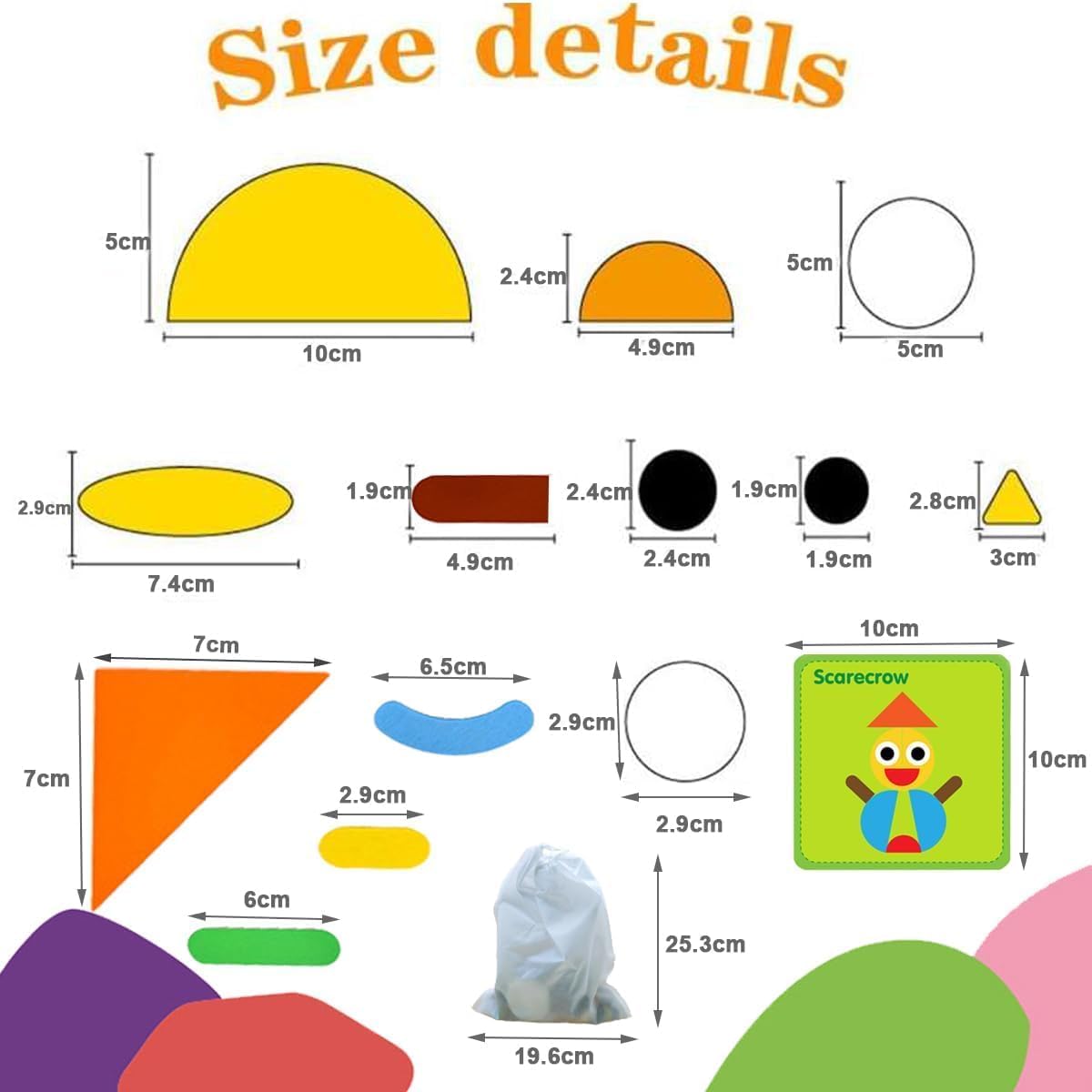 Tangram Wooden Geometric Shape Puzzle - Solving Game for Kids